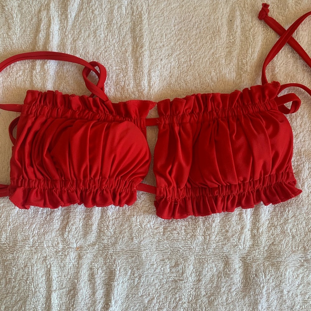 NWT Shein Bikini Top Red Medium